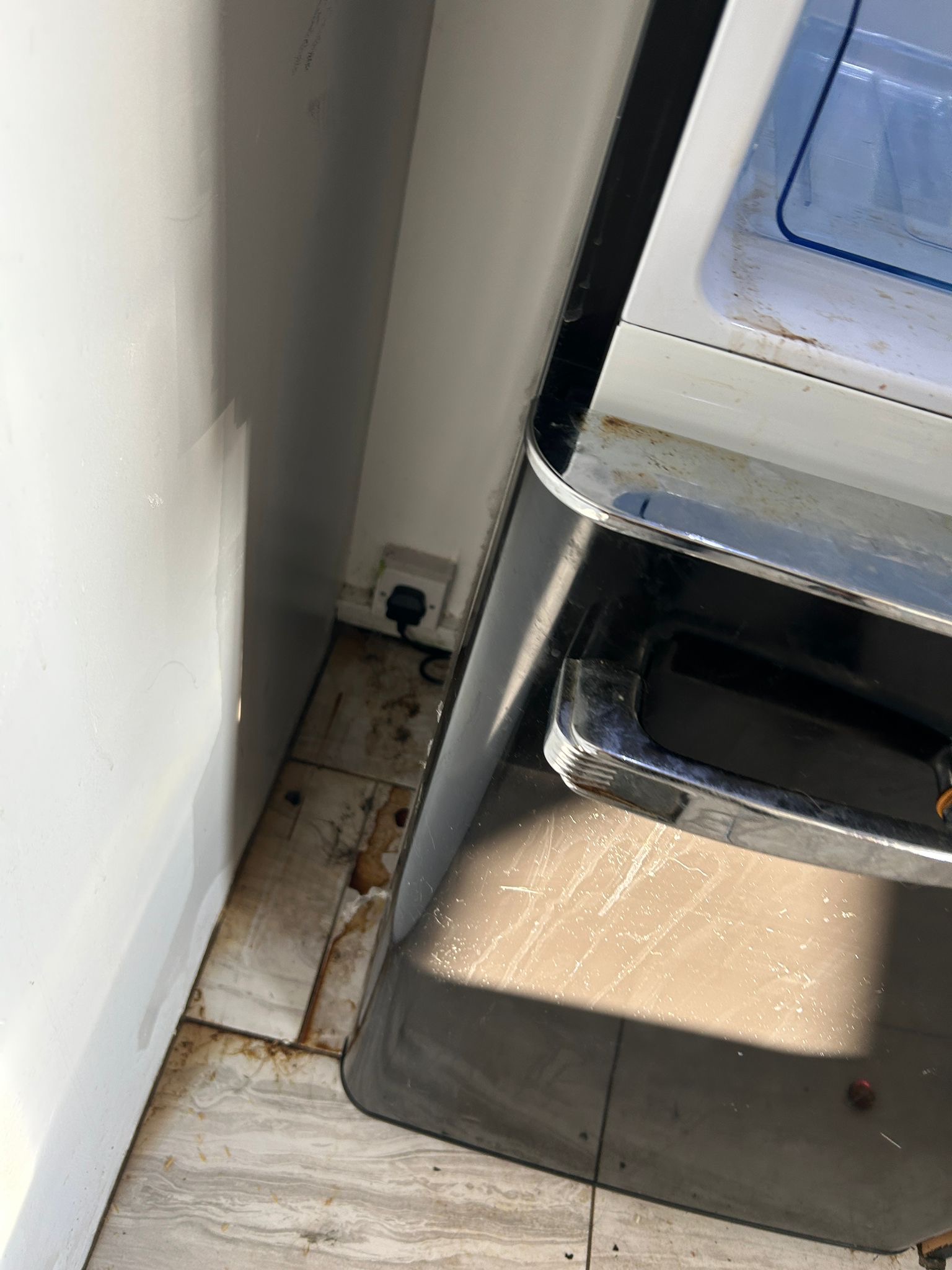 Smudged fridge door