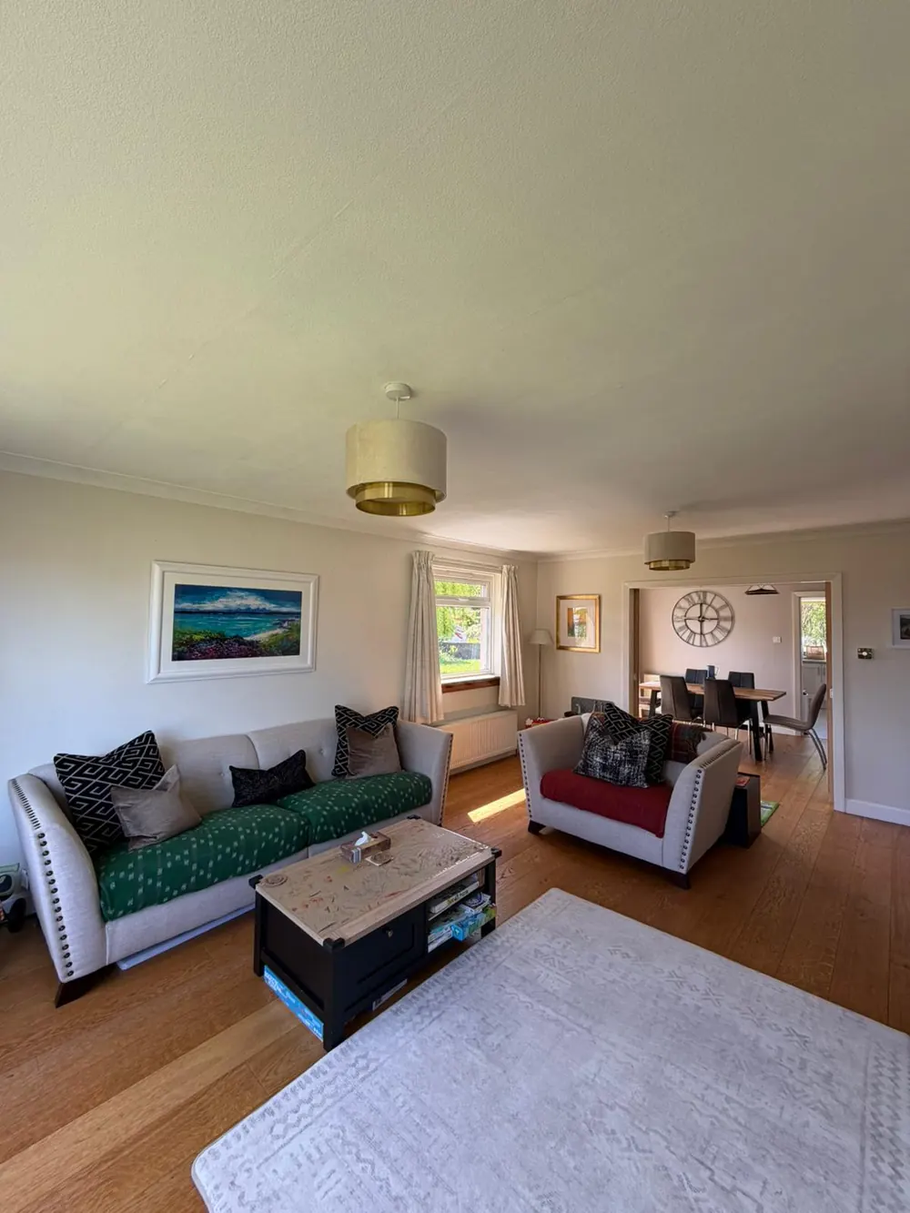 Tidy and immaculate living room after Fife Supreme Cleaning service