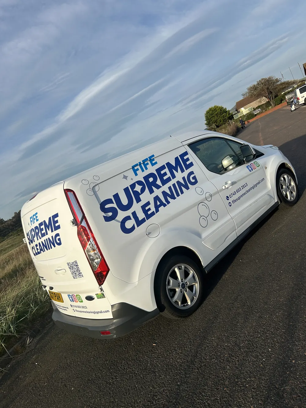 Fife Supreme Cleaning branded van serving Fife