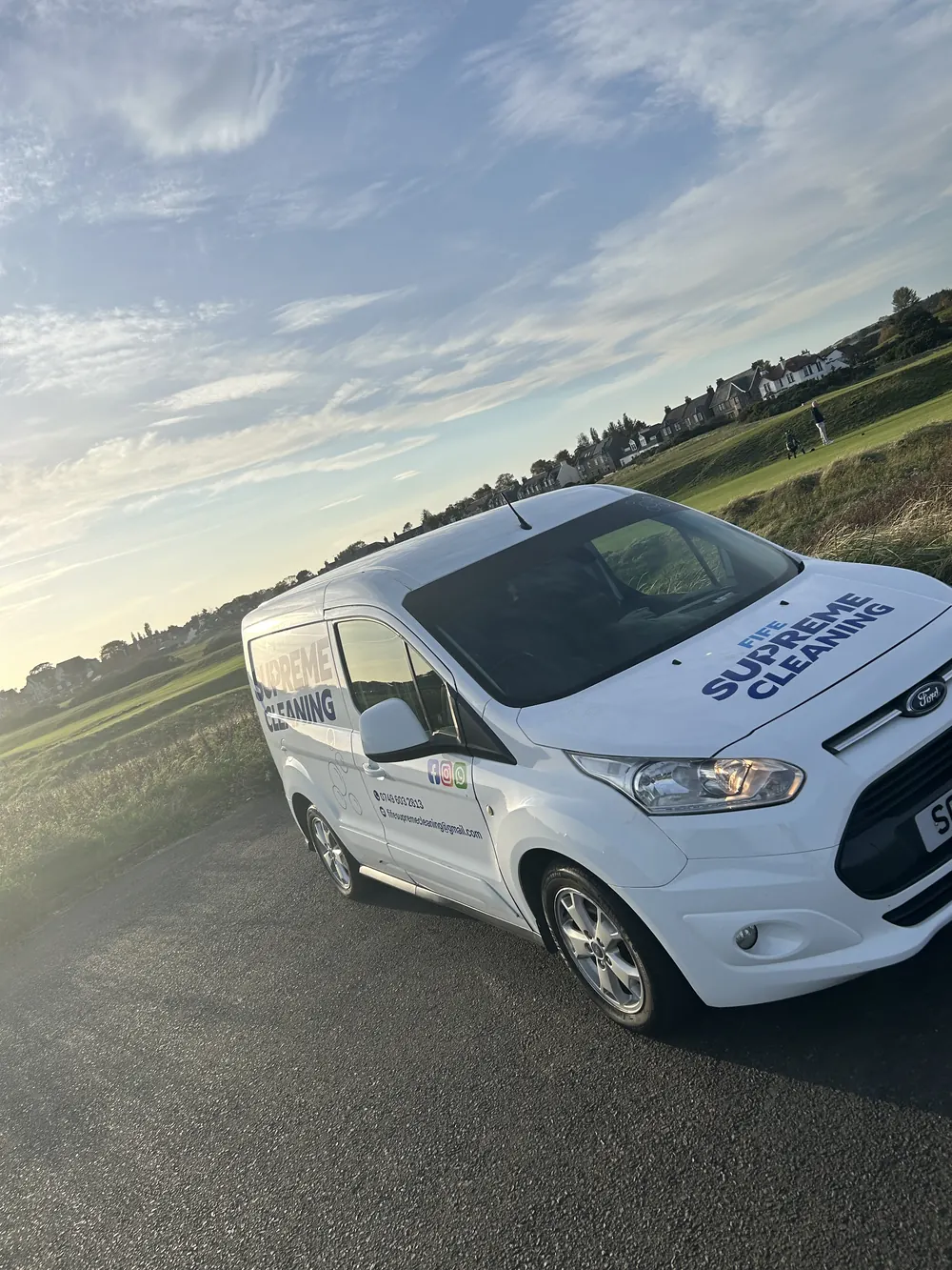 Branded Fife Supreme Cleaning van serving Dunfermline, Kirkcaldy and St Andrews